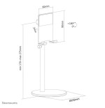 Soporte para teléfono newstar de hasta 7 ", plateado