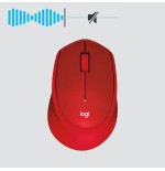 Ratón inalámbrico logitech m330 silent plus rojo 910-004911