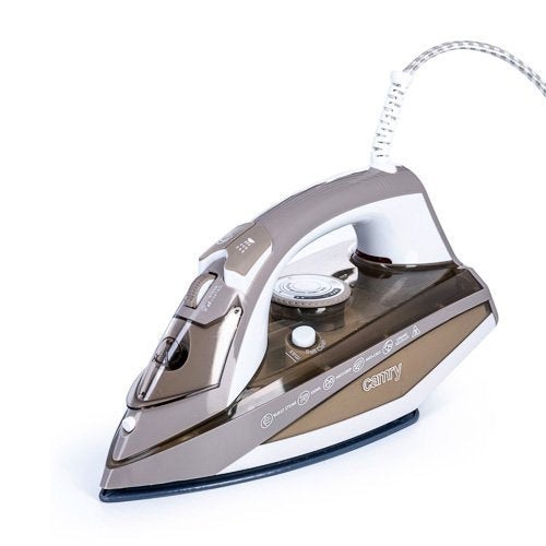 Plancha de vapor camry cr 5018 ceramic ultra glide marrón, gris, blanco 3000 w
