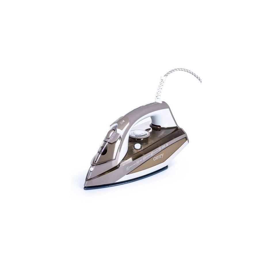 Plancha de vapor camry cr 5018 ceramic ultra glide marrón, gris, blanco 3000 w
