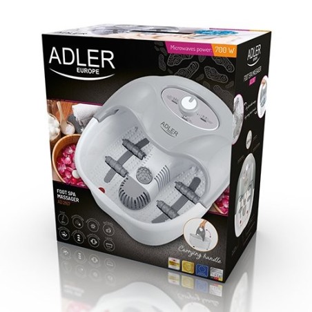 Adler ad 2167 masajeador piernas gris, blanco