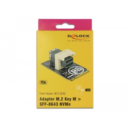 Delock 63918 adaptador m.2 key m  sff-8643 nvme 2242
