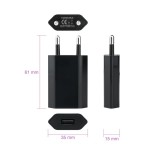 Nanocable mini cargador de red usb 5v - negro