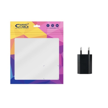 Nanocable mini cargador de red usb 5v - negro