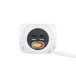 Nanocable base de 3 enchufes tipo f + 2x usb-a y 2x usb-c con interruptor - cable de 1.40m