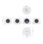 Nanocable base de 3 enchufes tipo f + 2x usb-a y 2x usb-c con interruptor - cable de 1.40m