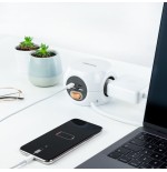 Nanocable base de 3 enchufes tipo f + 2x usb-a y 2x usb-c con interruptor - cable de 1.40m