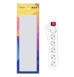 Nanocable regleta de proteccion con 6 shuckos - cable de 1.40m - interruptor on/off - blanco