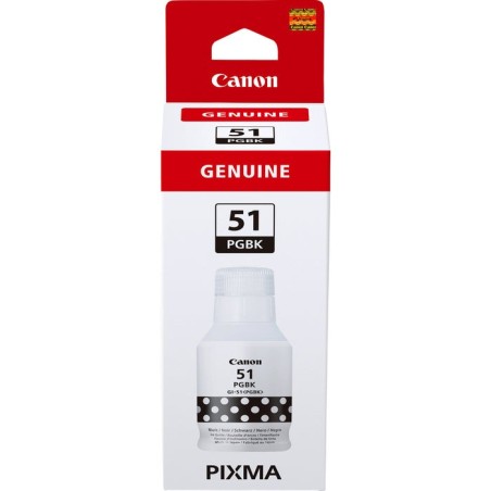 Tinta negro canon gi-51 botella/ hasta 7700pag gi-51pgbk 4529c001