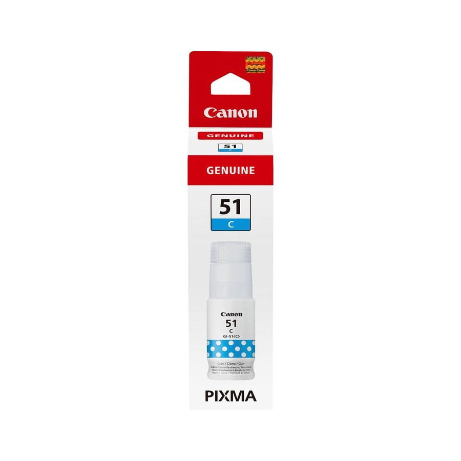 Botella de tinta original canon gi-51 cian