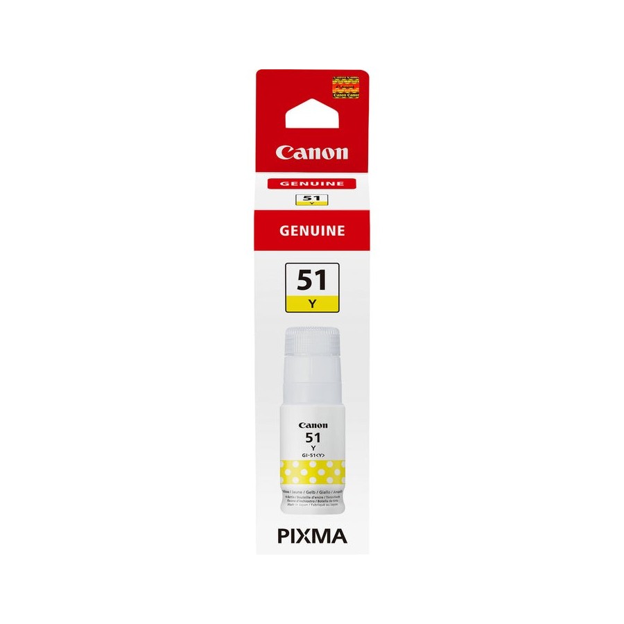 Botella de tinta original canon gi-51 amarillo