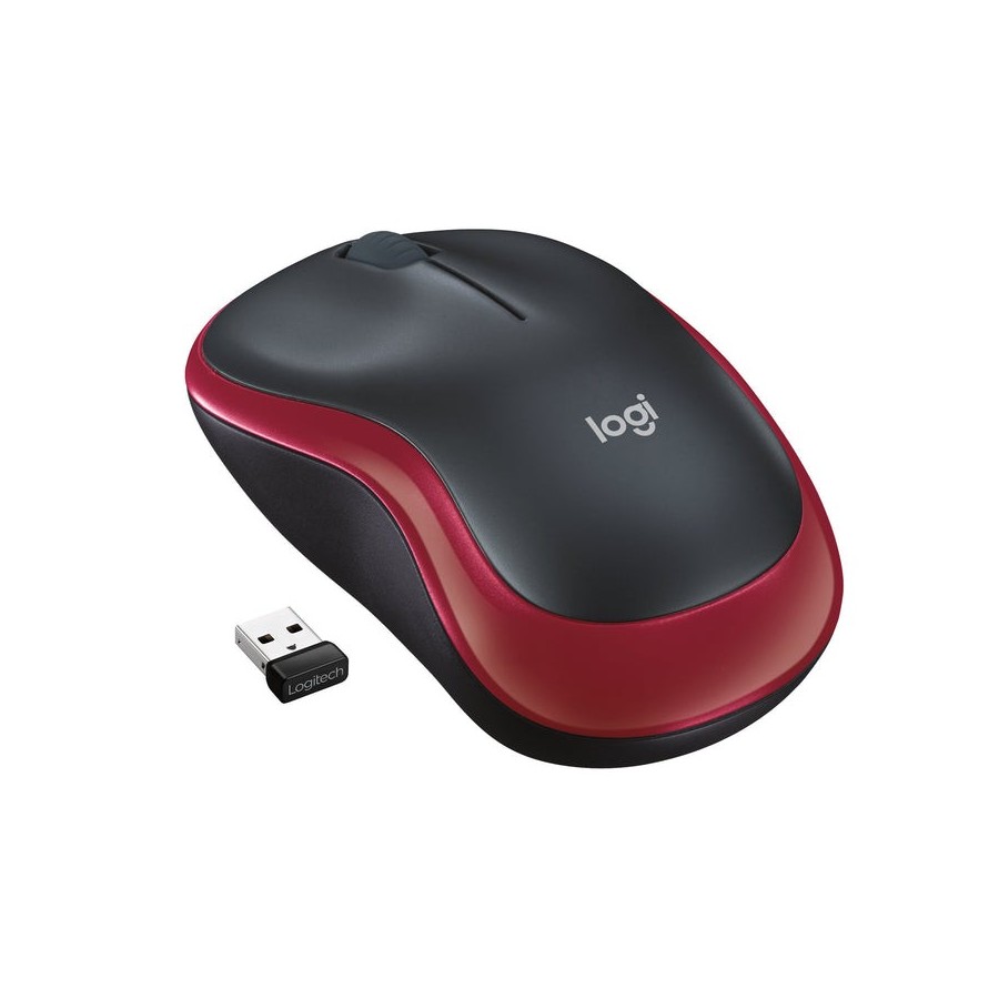 Logitech raton m185 inalambrico rojo 910-002237
