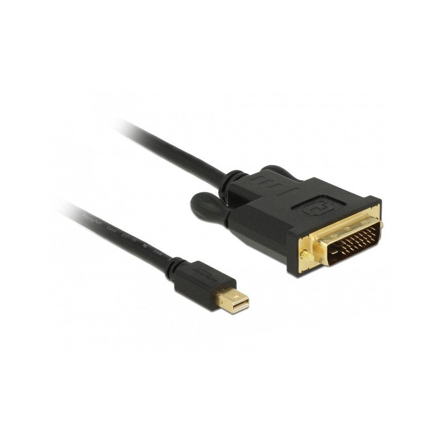 Cable delock mini dp 1.1 - dvi (24 + 1) st / st 2.0m negro