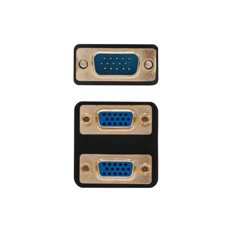 Cable bifurcador svga hdb15/m-2xhdb15/h oro 20cm