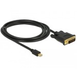 Cable delock mini dp 1.1 - dvi (24 + 1) st / st 2.0m negro