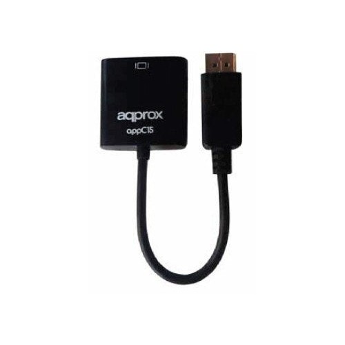 Approx adaptador display port a vga - resolucion hasta 1200p -  60hz - estandar 1.1a
