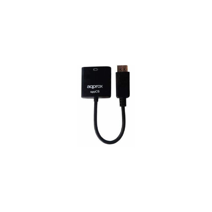 Approx adaptador display port a vga - resolucion hasta 1200p -  60hz - estandar 1.1a