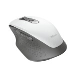 Ratón ergonómico inalámbrico trust ozaa/ hasta 2400 dpi/ blanco
