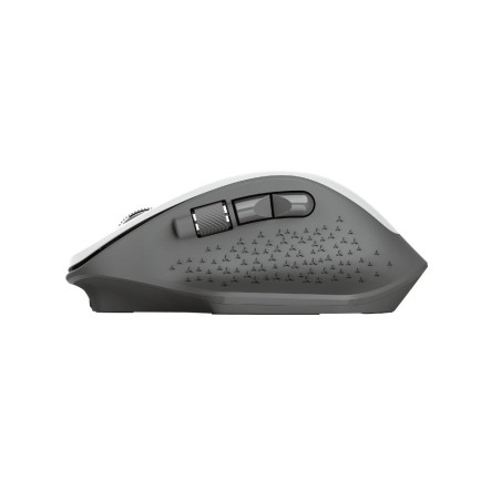 Ratón ergonómico inalámbrico trust ozaa/ hasta 2400 dpi/ blanco