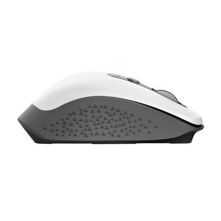 Ratón ergonómico inalámbrico trust ozaa/ hasta 2400 dpi/ blanco