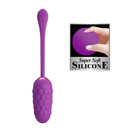 Pretty love - huevo vibrador con textura marina recargable morado