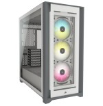 Caja pc corsair icue 5000x cristal templado blanca