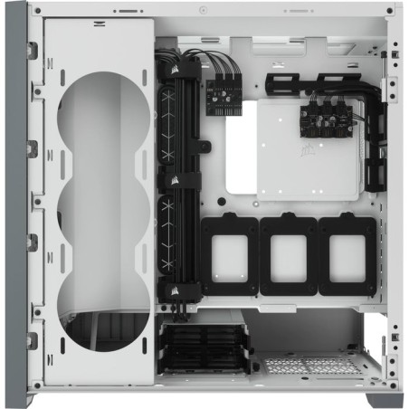 Caja pc corsair icue 5000x cristal templado blanca