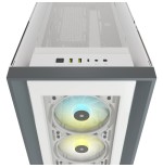 Caja pc corsair icue 5000x cristal templado blanca