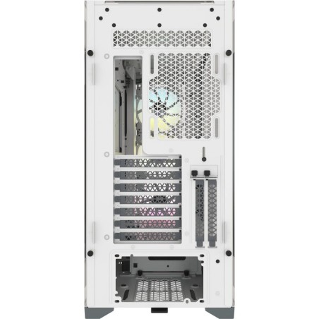 Caja pc corsair icue 5000x cristal templado blanca
