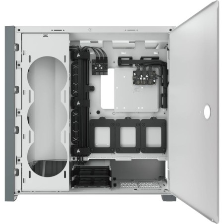 Caja pc corsair icue 5000x cristal templado blanca