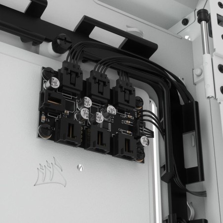 Caja pc corsair icue 5000x cristal templado blanca