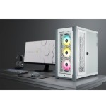 Caja pc corsair icue 5000x cristal templado blanca