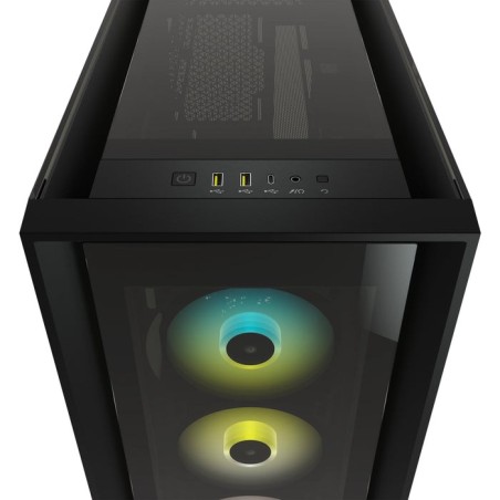 Caja pc corsair icue 5000x cristal templado negra