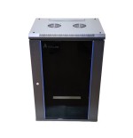 Armario pared extralink 19, 18u 600mm, vidrio, negro