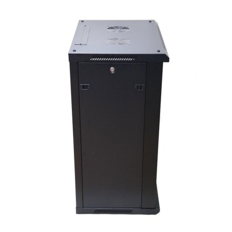 Armario pared extralink 19, 18u 600mm, vidrio, negro