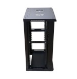 Armario pared extralink 19, 18u 600mm, vidrio, negro