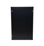 Armario pared extralink 19, 18u 600mm, vidrio, negro