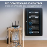Armario pared extralink 19, 18u 600mm, vidrio, negro