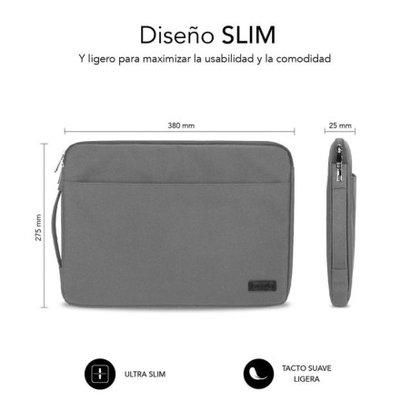 Funda subblim urban laptop sleeve para portátiles hasta 14'/ gris