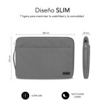 Funda subblim urban laptop sleeve para portátiles hasta 14'/ gris
