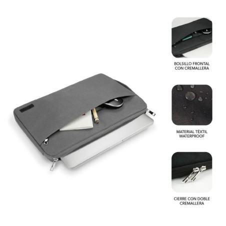 Funda subblim urban laptop sleeve para portátiles hasta 15.6'/ gris