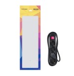 Nanocable regleta de proteccion con 4 shuckos - cable de 1.40m - interruptor on/off - negro