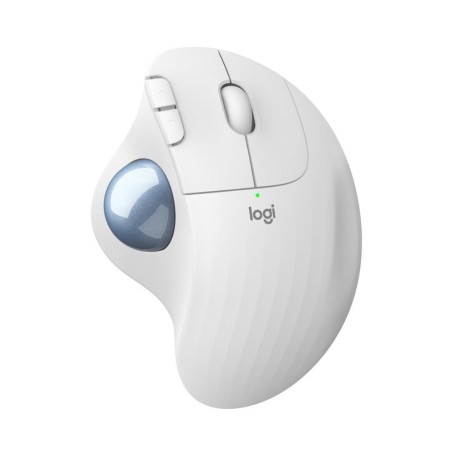 Ratón trackball inalámbrico por bluetooth logitech ergo m575 hasta 2000 dpi blanco crudo