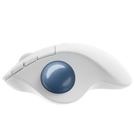 Ratón trackball inalámbrico por bluetooth logitech ergo m575 hasta 2000 dpi blanco crudo