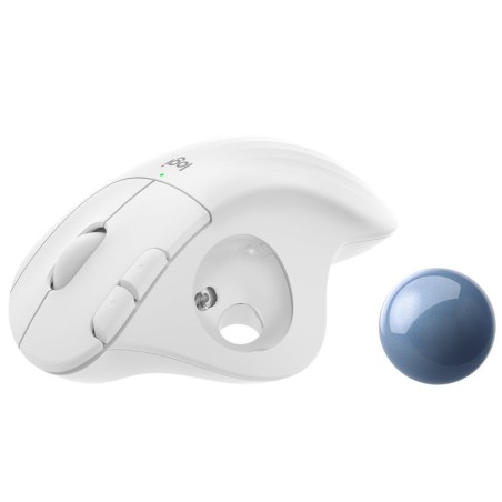 Ratón trackball inalámbrico por bluetooth logitech ergo m575 hasta 2000 dpi blanco crudo