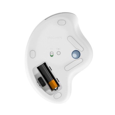 Ratón trackball inalámbrico por bluetooth logitech ergo m575 hasta 2000 dpi blanco crudo