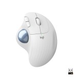 Ratón trackball inalámbrico por bluetooth logitech ergo m575 hasta 2000 dpi blanco crudo