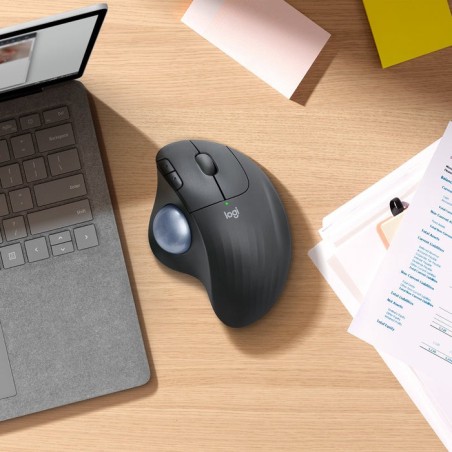Ratón trackball inalámbrico por bluetooth logitech ergo m575 hasta 2000 dpi blanco crudo