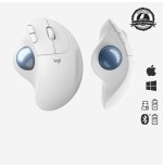 Ratón trackball inalámbrico por bluetooth logitech ergo m575 hasta 2000 dpi blanco crudo