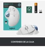 Ratón trackball inalámbrico por bluetooth logitech ergo m575 hasta 2000 dpi blanco crudo